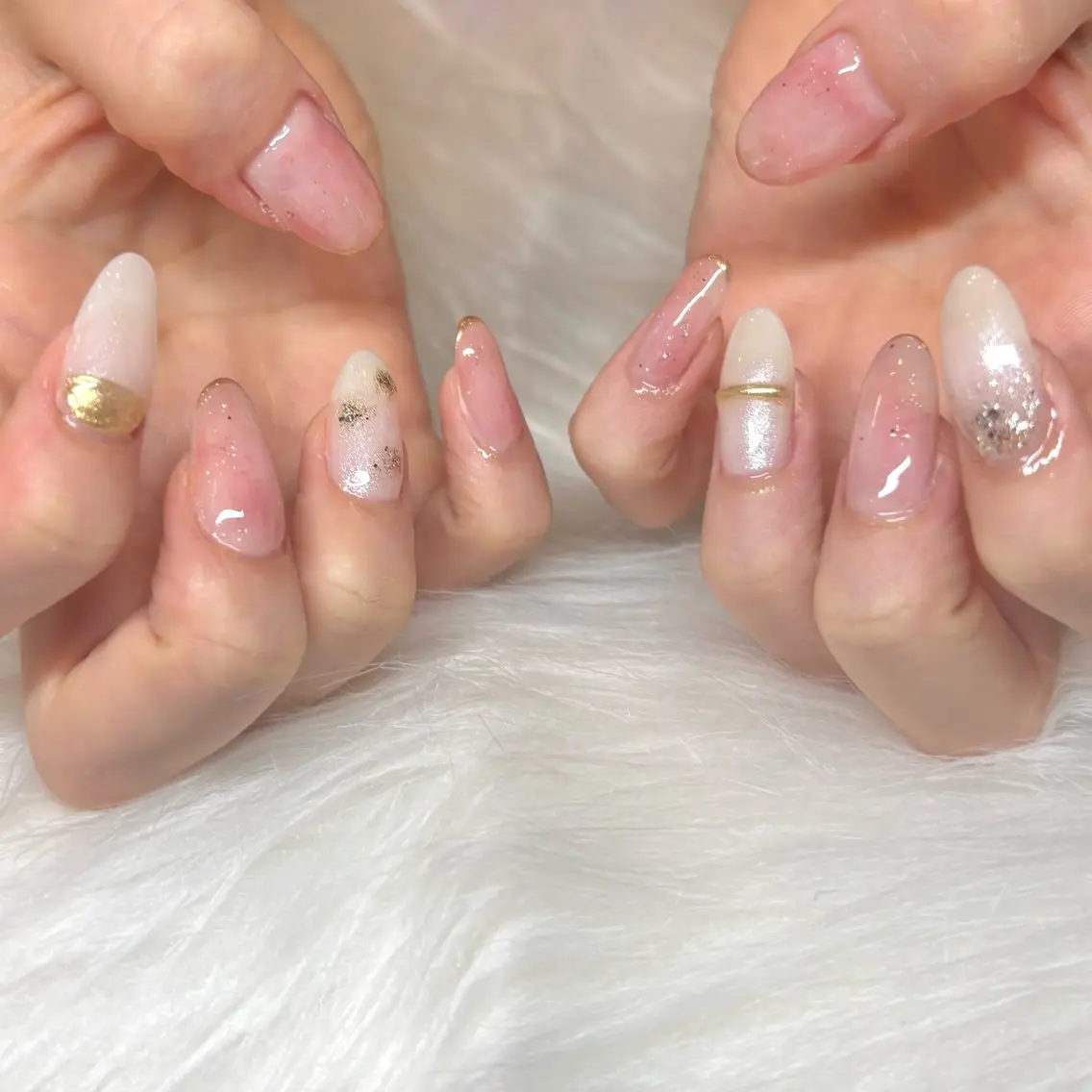 ネイル ニュアンスネイル ハンドネイル HANA ソブエのネイルデザイン