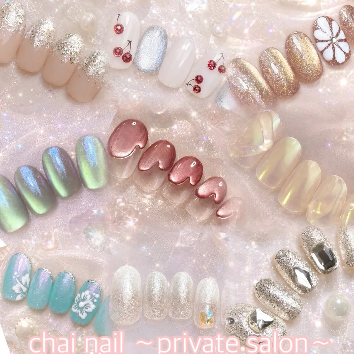 ネイル 夏ネイル ハンドネイル chai nail + eye📍鶴橋のネイルデザイン