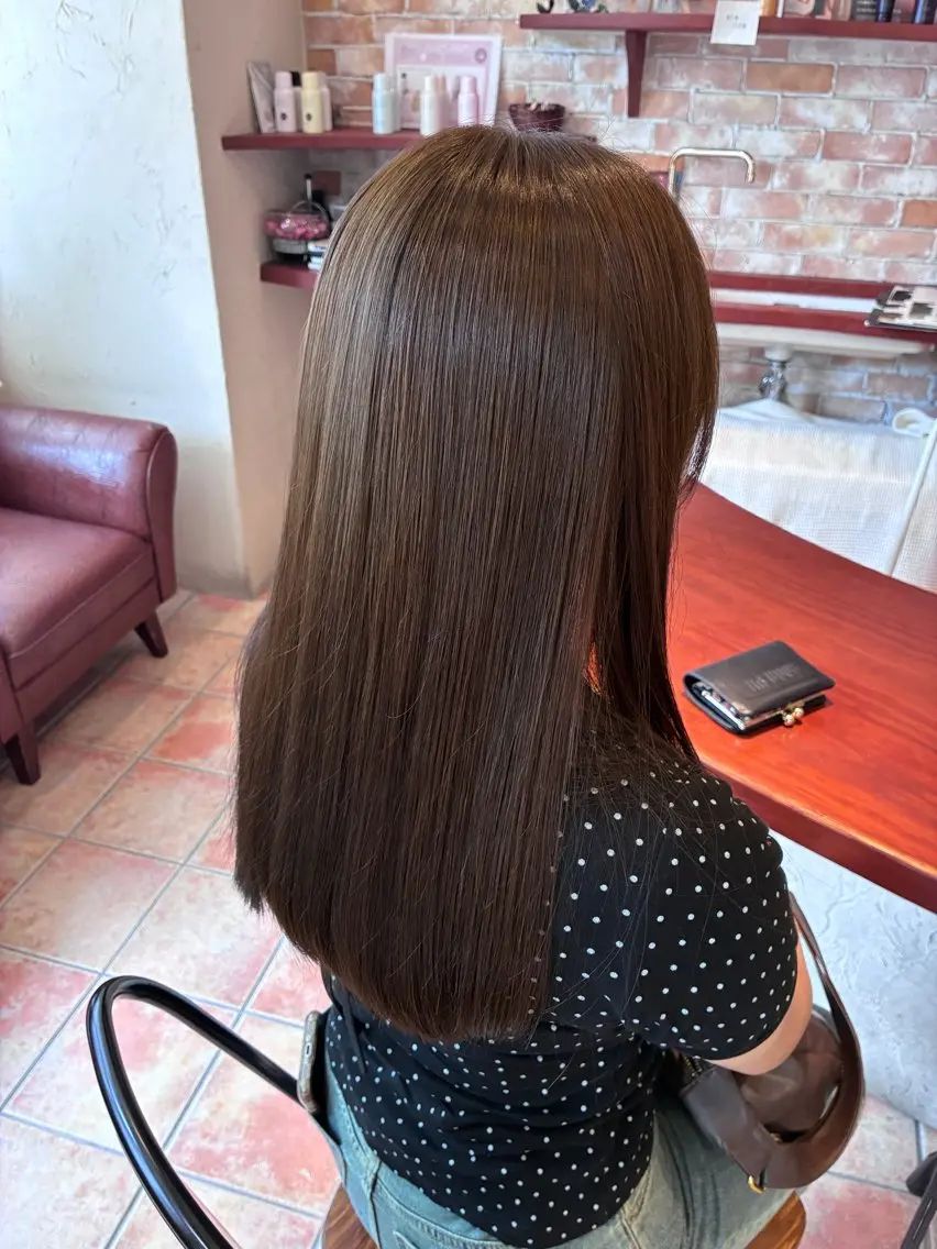 ロング カット ヘアカラー トリートメント 南草津/ボブ/ 髪質改善/桂琴美のヘアスタイル