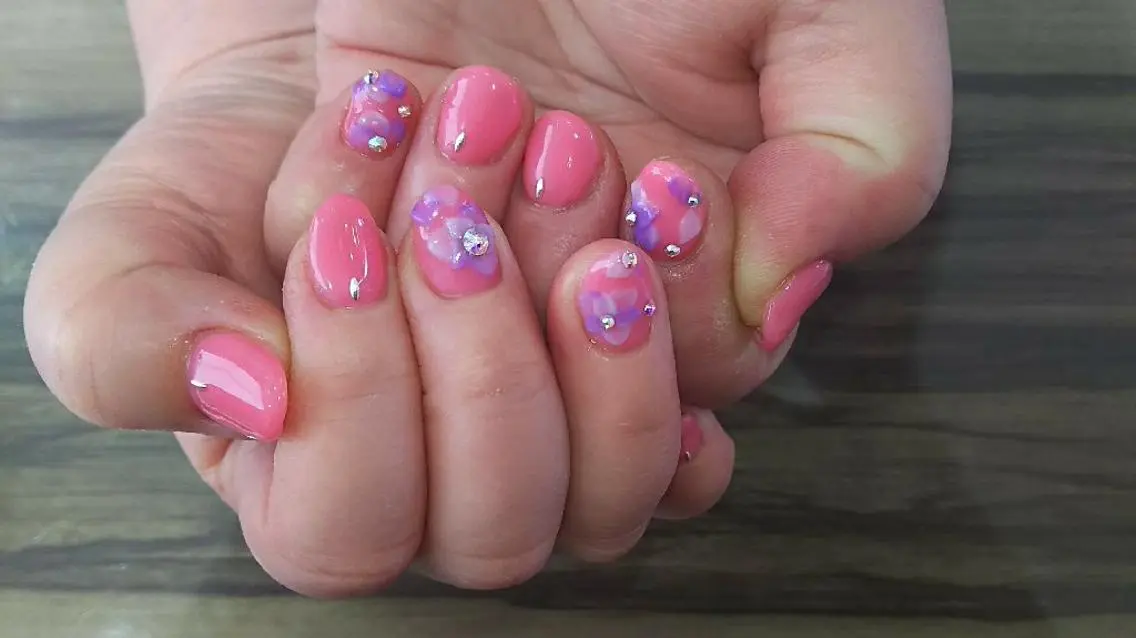 ショート ネイル アートネイル フラワーネイル Progress Nailのネイルデザイン