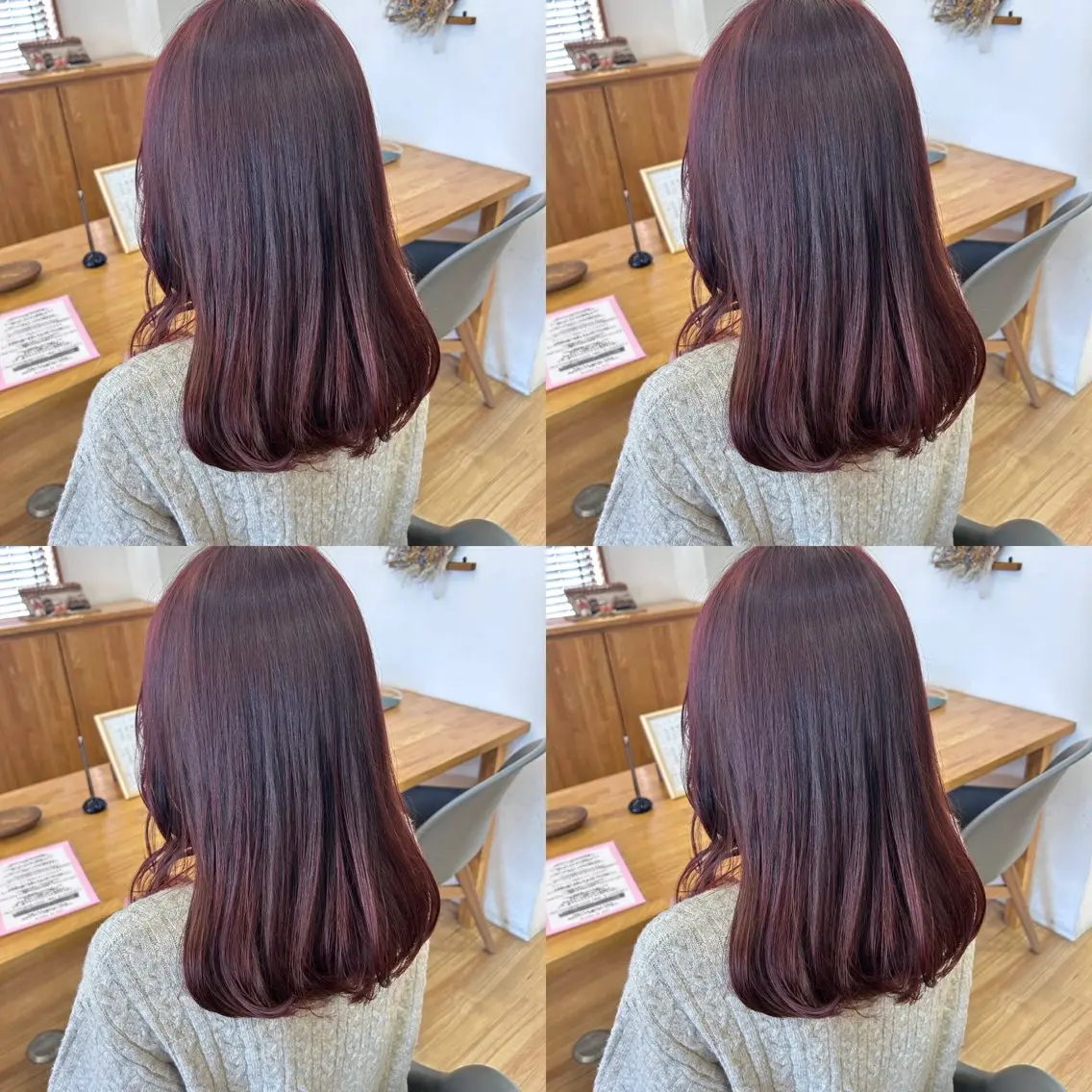 ミディアム 河口 友里のヘアスタイル