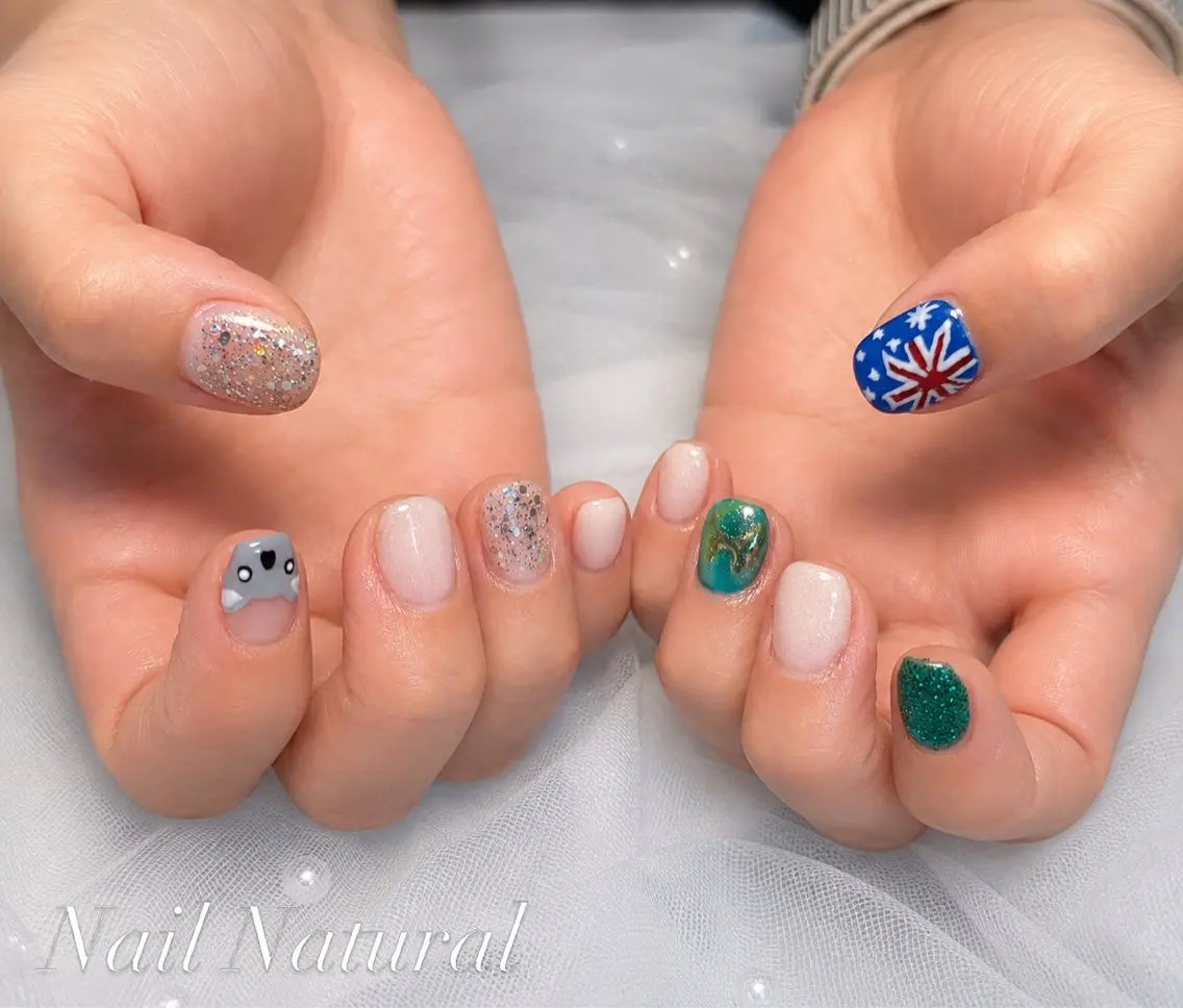 ネイル 持ち込み 夏ネイル ハンドネイル Nail salon Natulalのネイルデザイン
