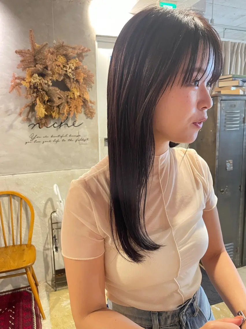 ロング カラー カット ヘアカラー トリートメント ayane⭐️ボブ・ ショート・パーマのヘアスタイル