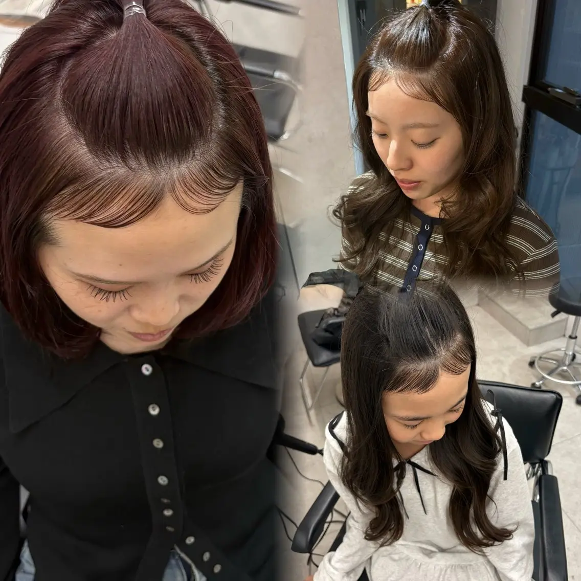 ロング 伸ばしかけ カット ヘアカラー パーマ ブリーチなしダブル 🪄🎀RIOのヘアスタイル
