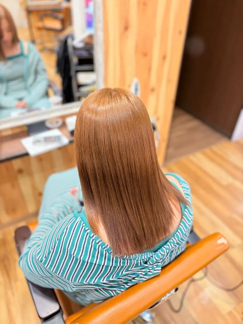 ミディアム カラー tetote ミコのヘアスタイル