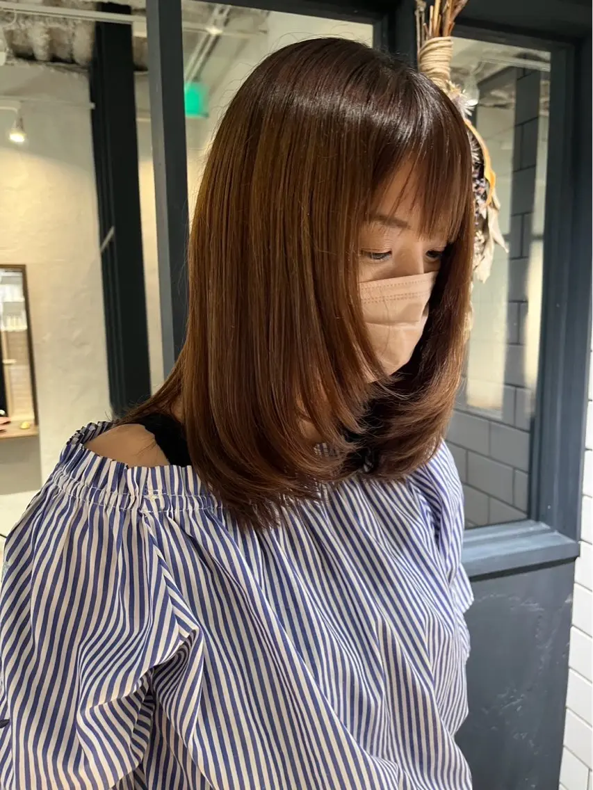 ロング 小島 智子のヘアスタイル