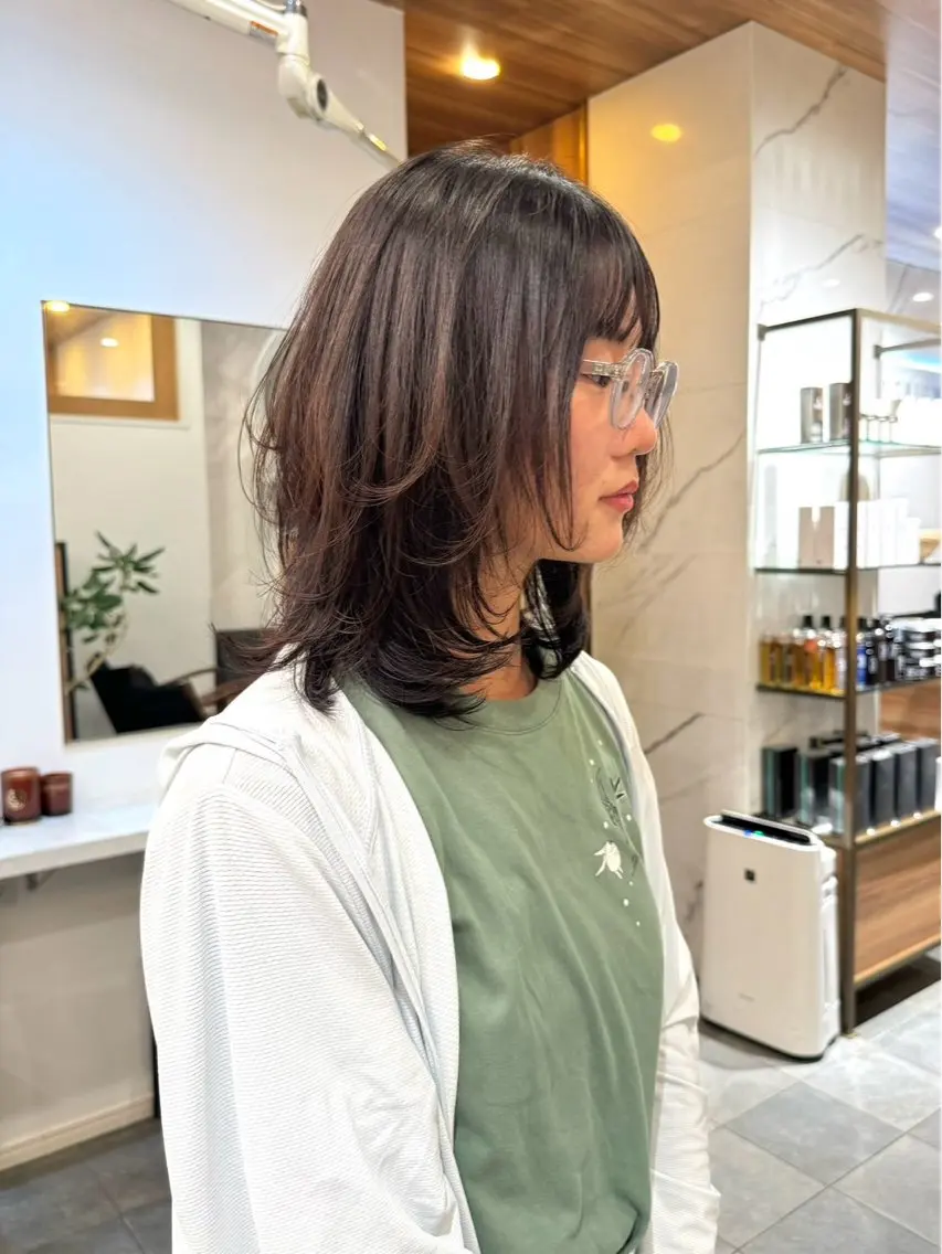 ミディアム カラー メッシュ ヘアカラー 池見 円花🌷のヘアスタイル