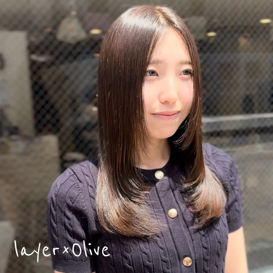 ミディアム レイヤーカット カット ヘアカラー トリートメント ★韓国トレンドカット ★むなかたももかのヘアスタイル