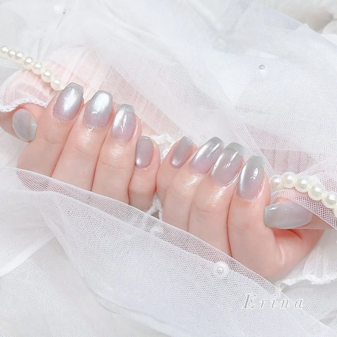 ネイル ハンドネイル Erina🐱 フィルイン💅パラのネイルデザイン