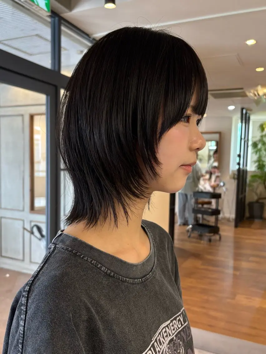 ミディアム ハッシュカット レイヤーカット レイヤー/メンズ/ kaedeのヘアスタイル