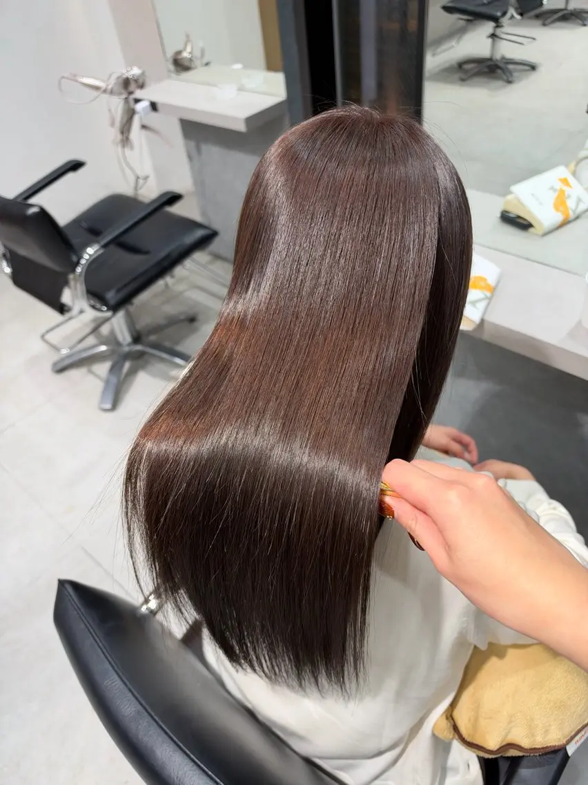 ロング ヘアカラー トリートメント 福岡美髪矯正 /Rinonのヘアスタイル