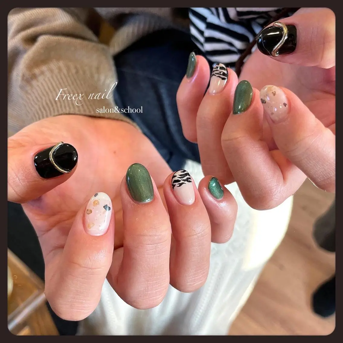 ネイル アニマル柄 ハンドネイル ハンドケア freex nail /ニュアンス/個性派のネイルデザイン