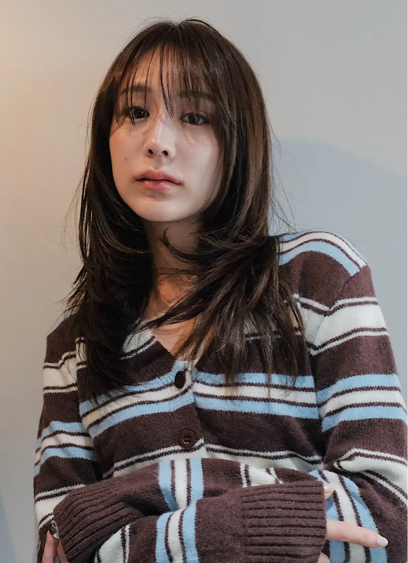 ミディアム カラー カット ヘアカラー トリートメント opus 店長大和 レイヤー/赤み消しのヘアスタイル