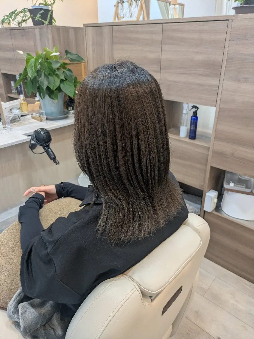 カラー グレージュ モカグレージュ ヘアカラー 竹田 夏歩のヘアスタイル