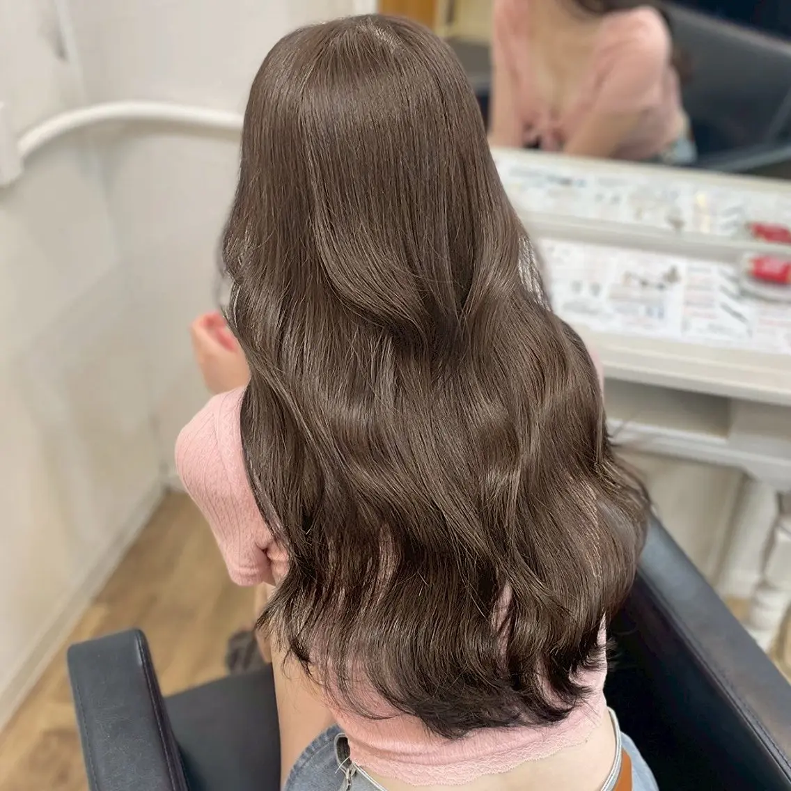 ロング カラー 透明感カラー トリートメント カット ヘアカラー トリートメント 透明感カラー特化/ ベージュ/梅田/英輝のヘアスタイル