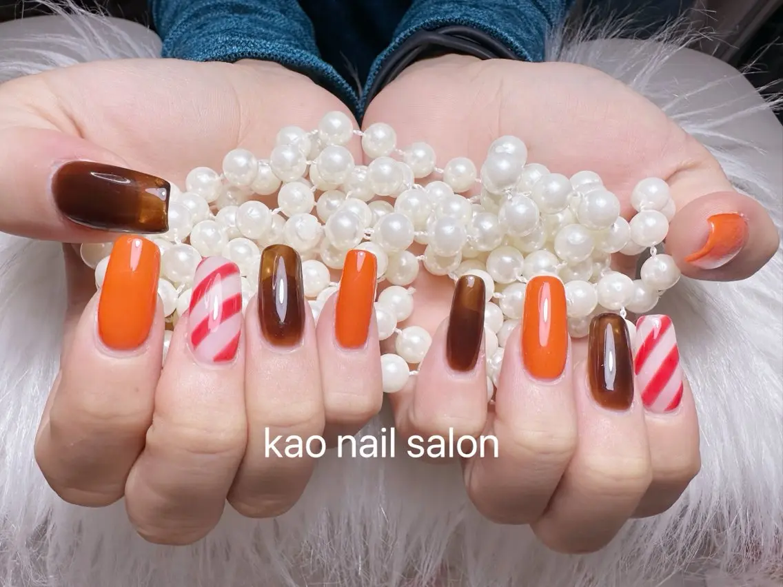 ネイル ハンドネイル kao nail マグネット/長さだしのネイルデザイン