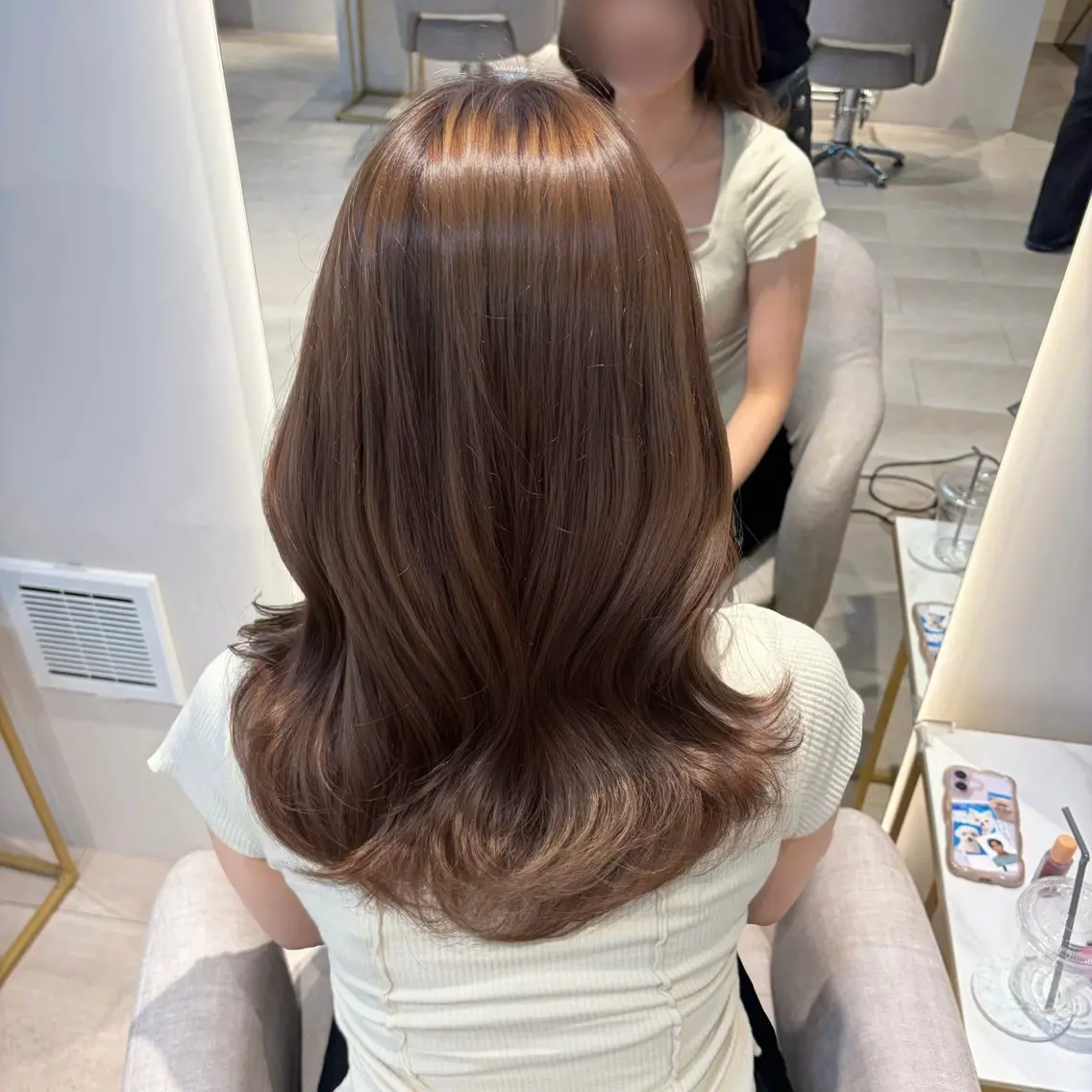 ミディアム ヘアカラー 顔周り/レイヤー/ 銀座/kaede🎀のヘアスタイル