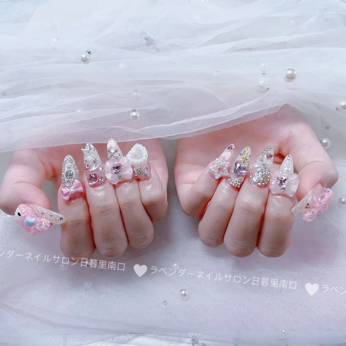 ネイル ハンドネイル ラベンダー💖日暮里 ルル💖ネイルのネイルデザイン