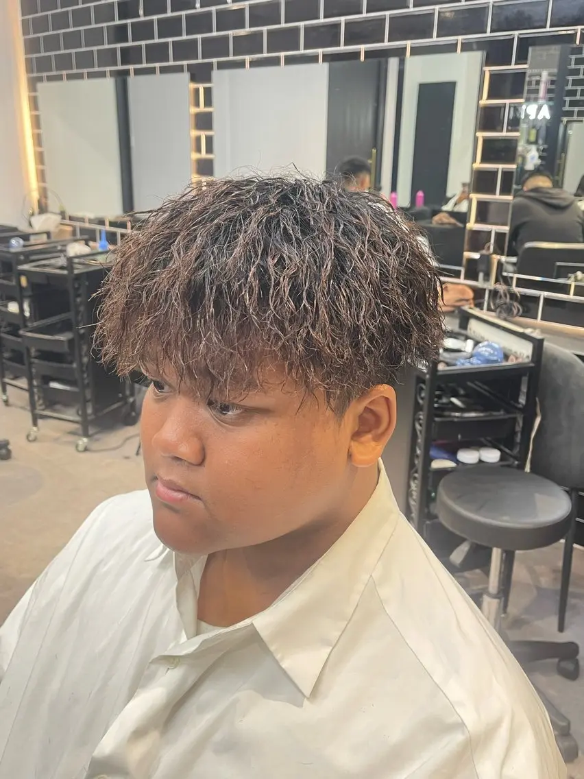 パーマ メンズ カット パーマ ヘアセット 【Men's Lapis横浜】翔太のヘアスタイル