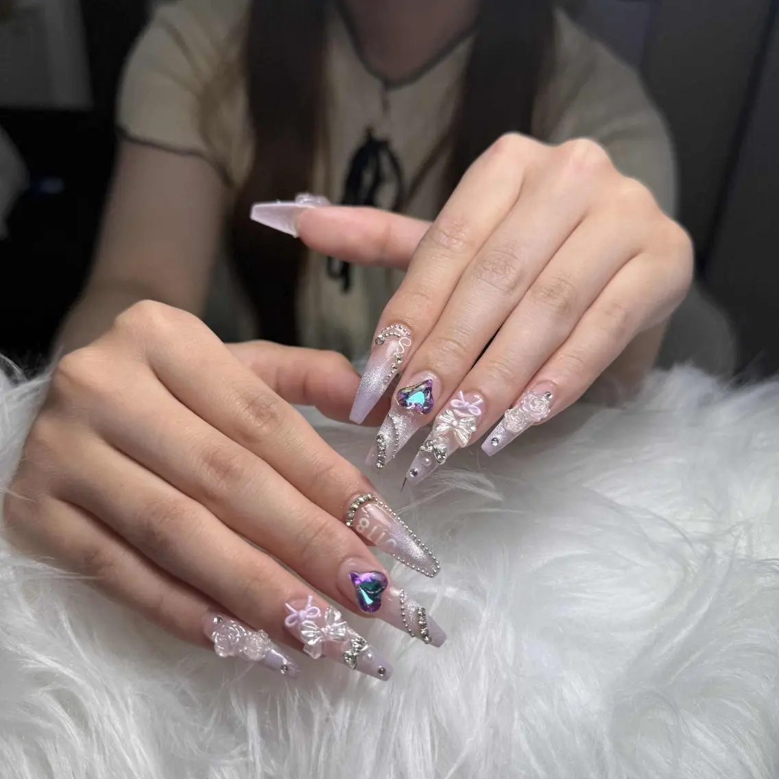 ネイル アートネイル フレンチネイル ジェルネイル 韓国ネイル マグネットネイル Lenie Nail Salonのネイルデザイン