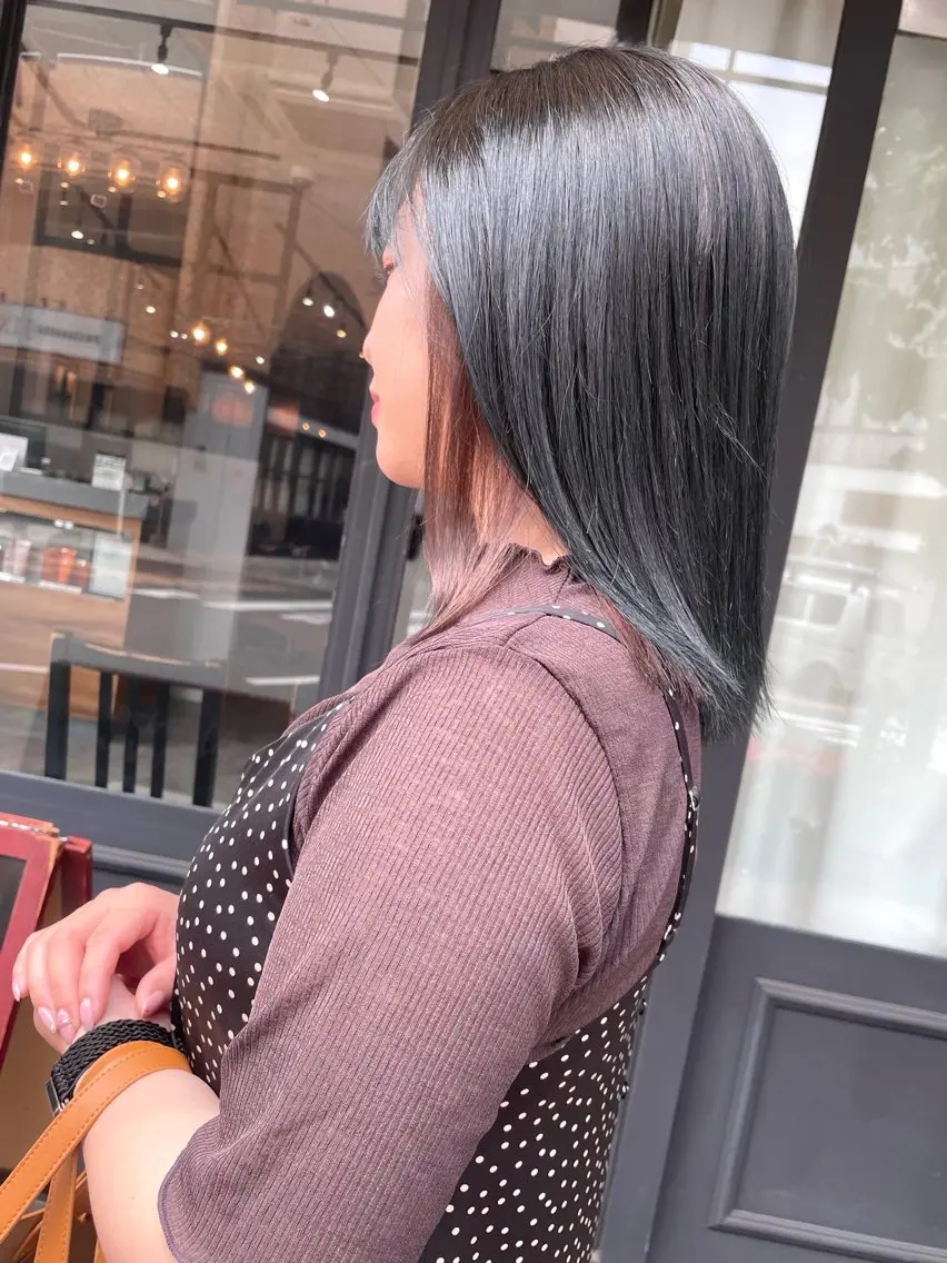 イヤリングカラー🩵+メンテナンスカット✂️セラミドトリートメント付き🌟(暖色/寒色)の写真