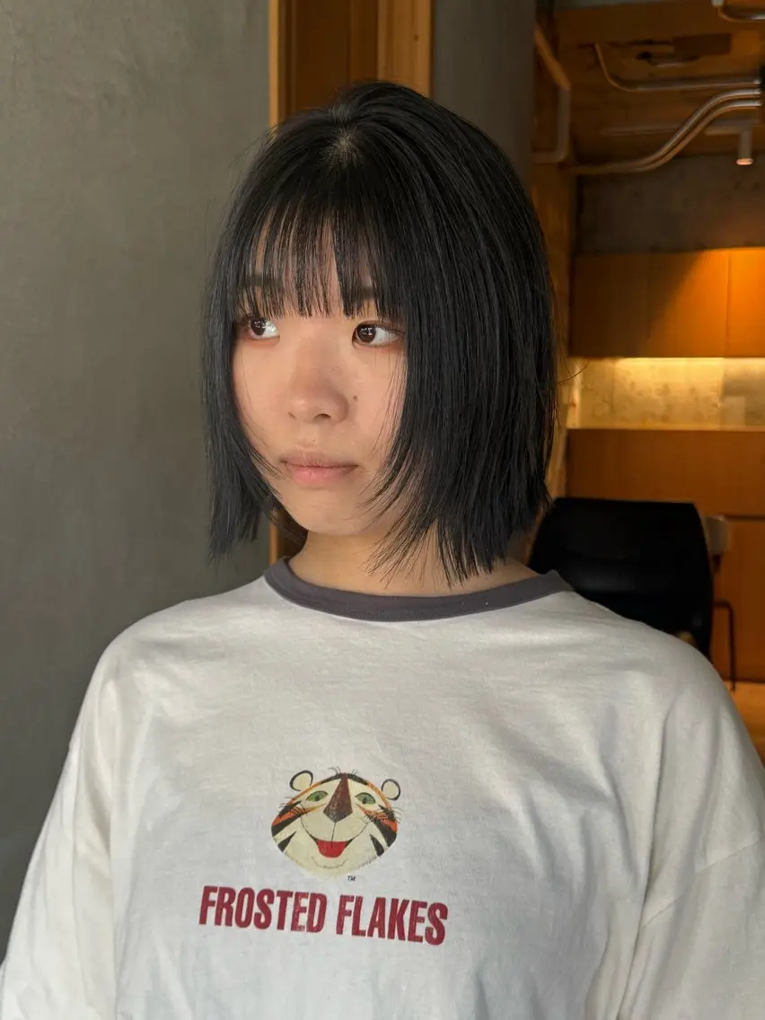 ショート 顔周りカット レイヤーカット 小顔カット 表参道/ボブカット 岩倉稜真のヘアスタイル