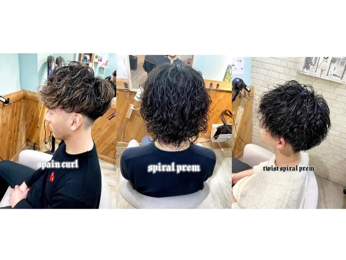 ショート パーマ メンズ メンズパーマ ツイストスパイラルパーマ 波巻きパーマ スパイラルパーマ CORE masaのヘアスタイル