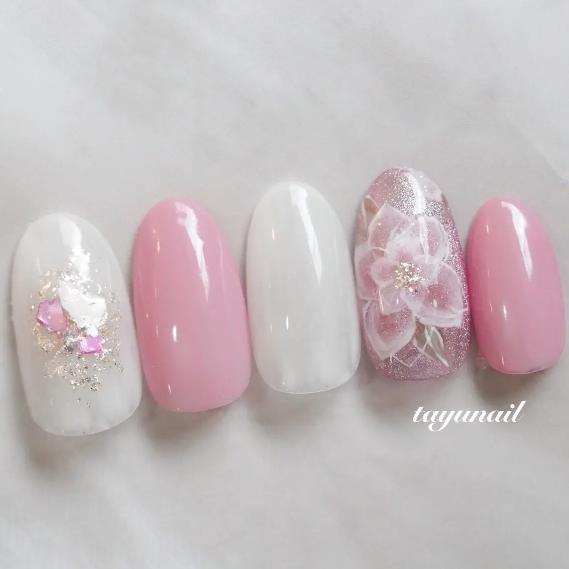 ネイル アートネイル ジェルネイル パラジェル 冬ネイル ネイルサロン 【たゆnail】のネイルデザイン