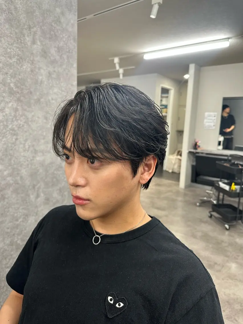 【学生人気No,1✨】メンズカット+ニュアンスパーマ🇰🇷[#立川パーマ#立川メンズパーマ]の写真