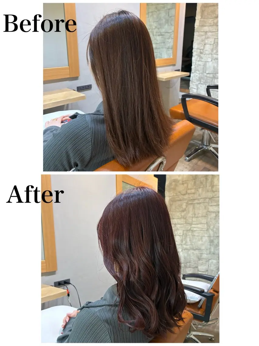 カラー レッドカラー お褒めの口コミ多数✨ 美髪カラー/浦本冴絵のヘアスタイル