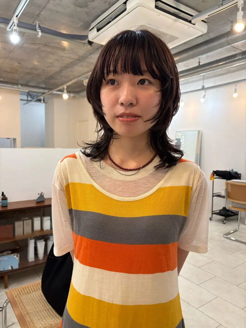 ミディアム カラー カット ヘアカラー eri kinjoのヘアスタイル