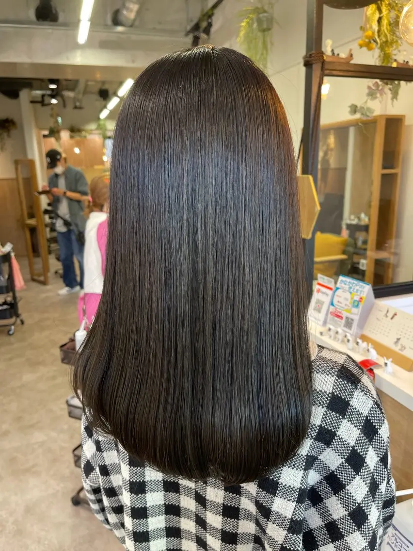 セミロング カラー グレージュ オリーブグレージュ オリーブグレー ヘアカラー ブリーチ✨/似合わせ カラー🎀/Yuzuのヘアスタイル