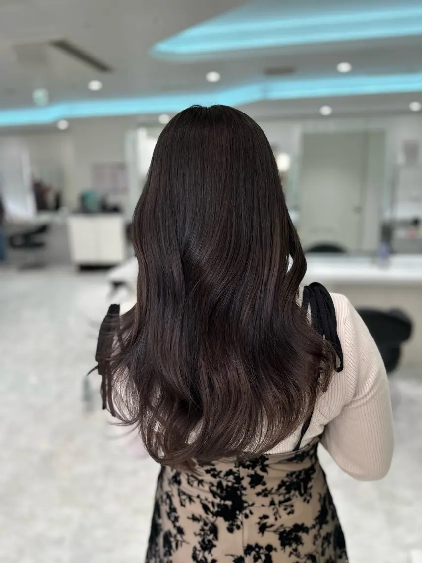 セミロング カラー ヘアカラー トリートメント ♡上品韓国髪♡ブラ ウン/SAYATOのヘアスタイル