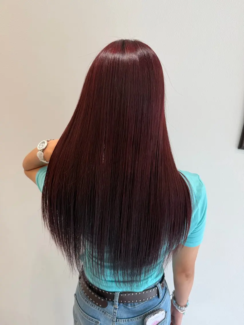 ロング カラー ラベンダーカラー ピンクカラー ピンクラベンダー ヘアカラー misaki🦄 lange hairのヘアスタイル