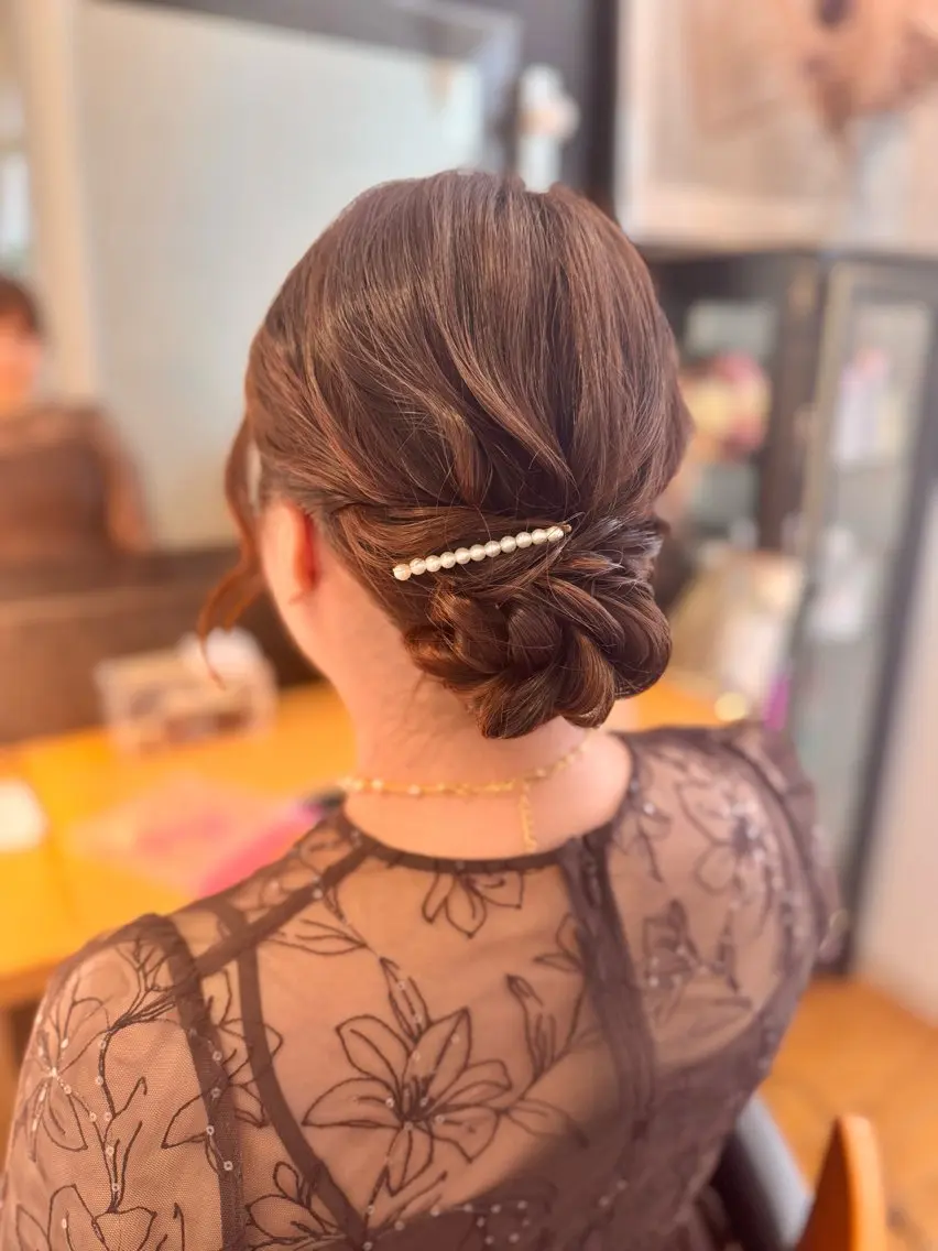 セミロング ヘアセット 札幌円山ヘアメイク/ バーガスのヘアスタイル