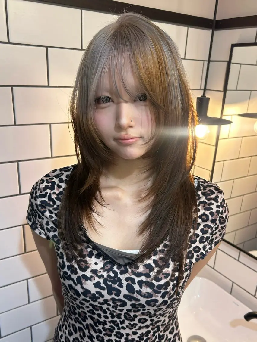 ロング カラー ヘアカラー koki /渋谷 /デザインカラーのヘアスタイル