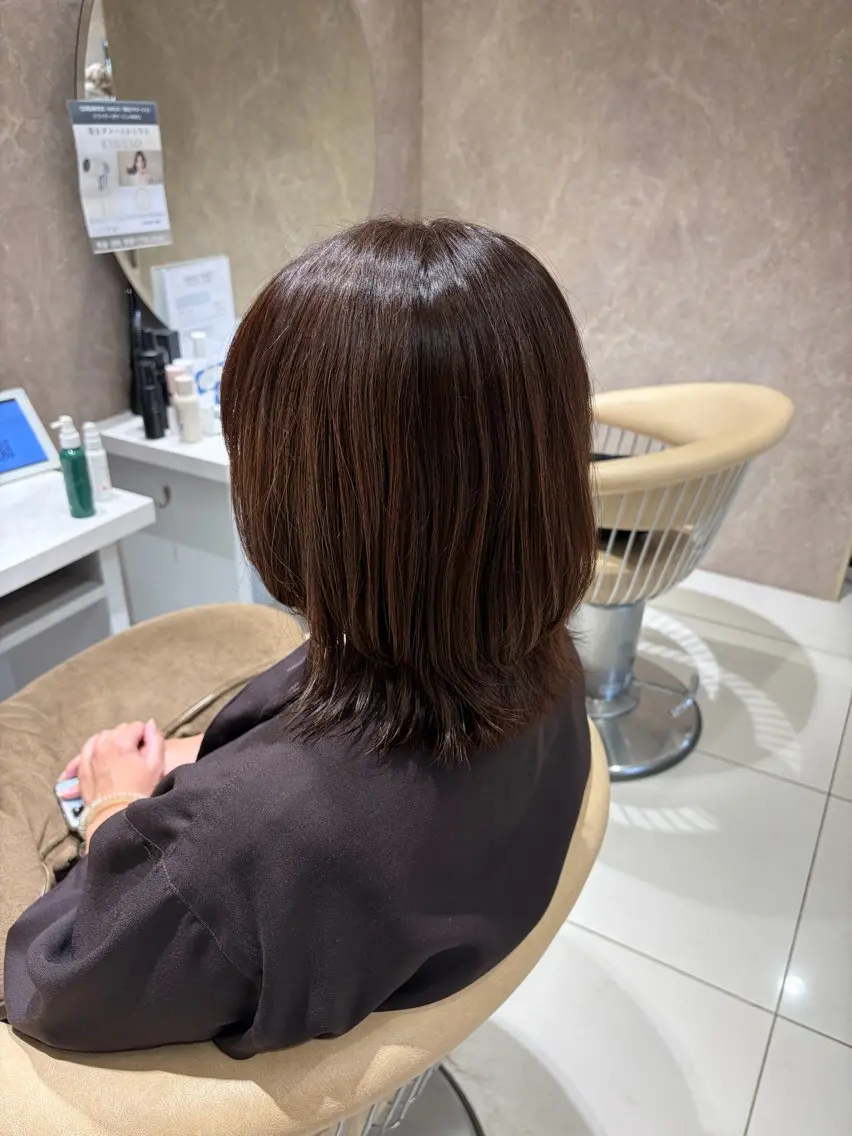 セミロング カラー 艶カラー💖 Earthまいか🍉のヘアスタイル
