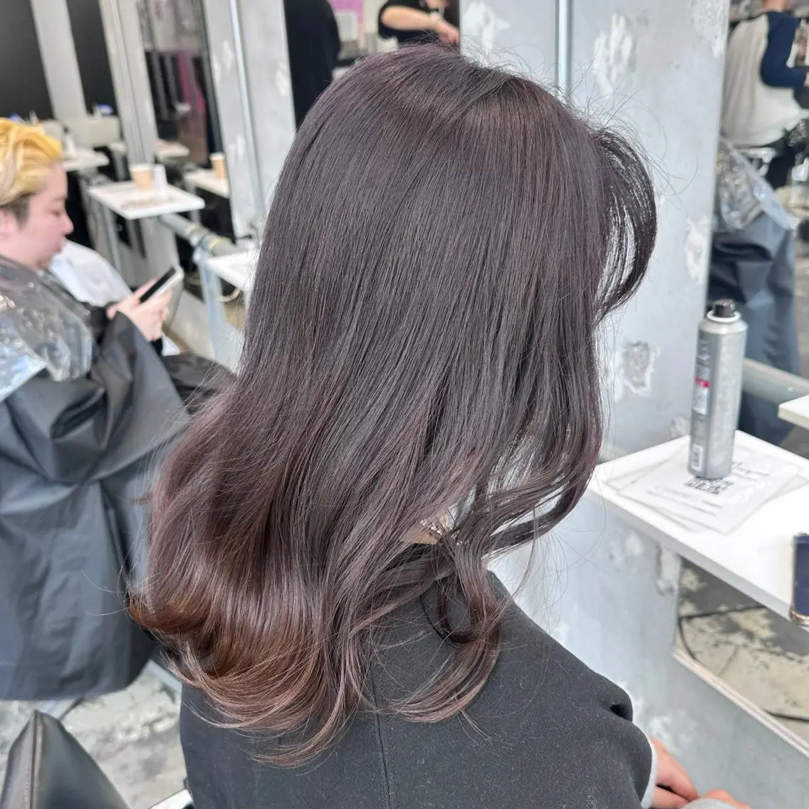 セミロング カラー ヘアアレンジ 透明感カラー グレージュ ラベンダーカラー ラベンダーグレージュ ラベンダーグレー 🎀モテ暖色× エクステ🎀あかりのヘアスタイル