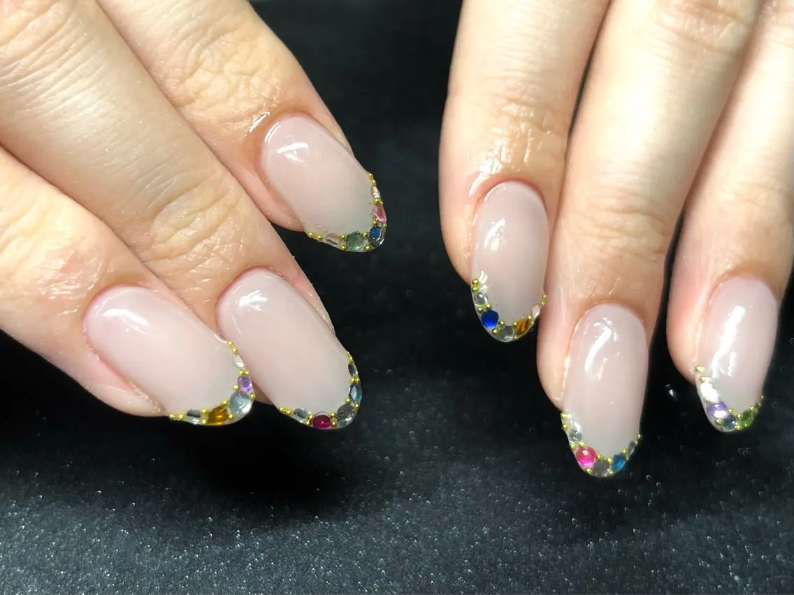 ネイル フレンチネイル ラメ(グリッター) ハンドネイル Chika .のネイルデザイン