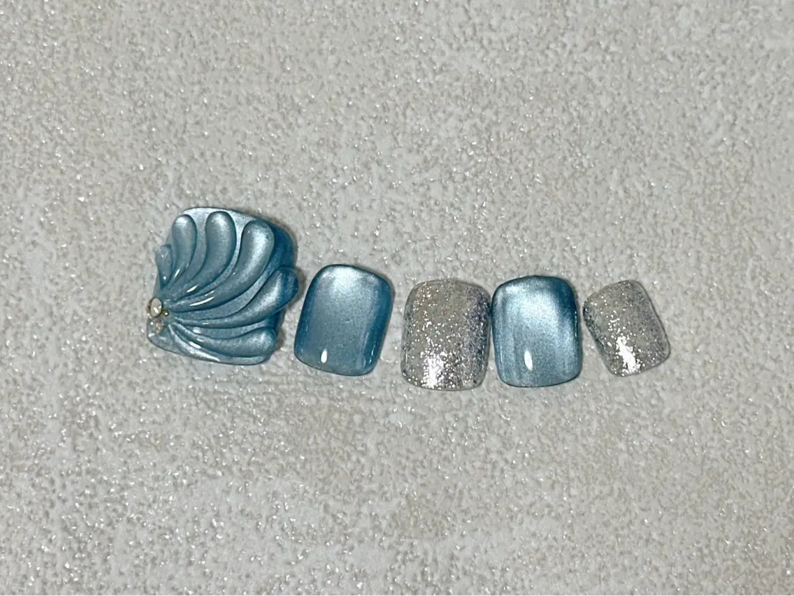 ネイル フットネイル ジェルネイル パラジェル 夏ネイル フットネイル kiki nail &brow二子玉川のネイルデザイン