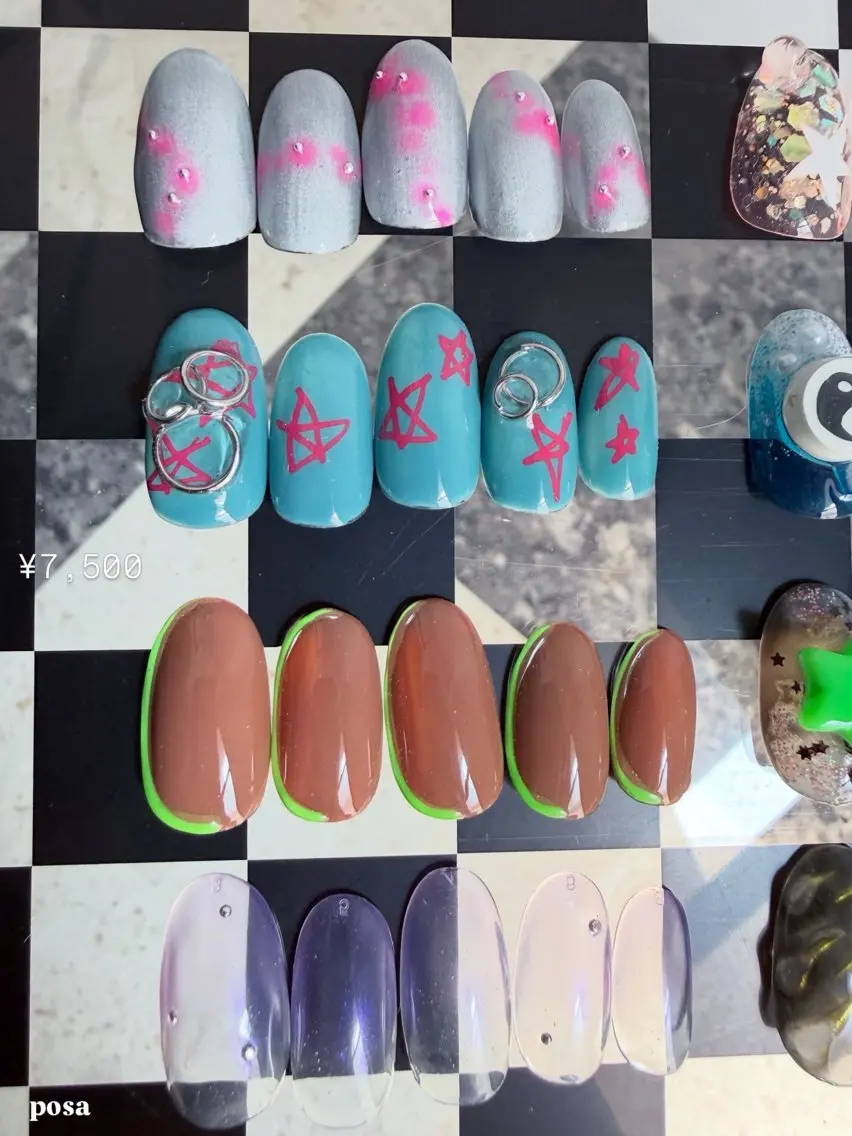 ネイル シンプルネイル ハンドネイル posa nail モエミのネイルデザイン
