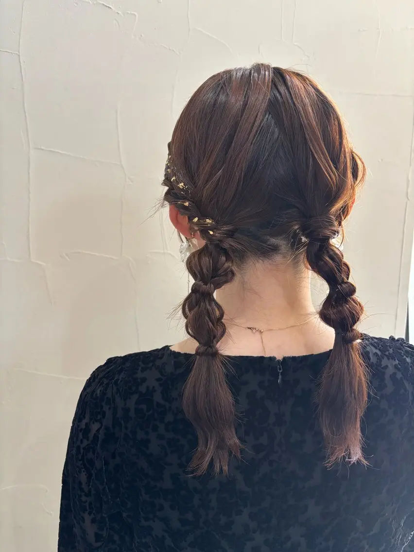 ミディアム ヘアセット 桑野 葵のヘアスタイル