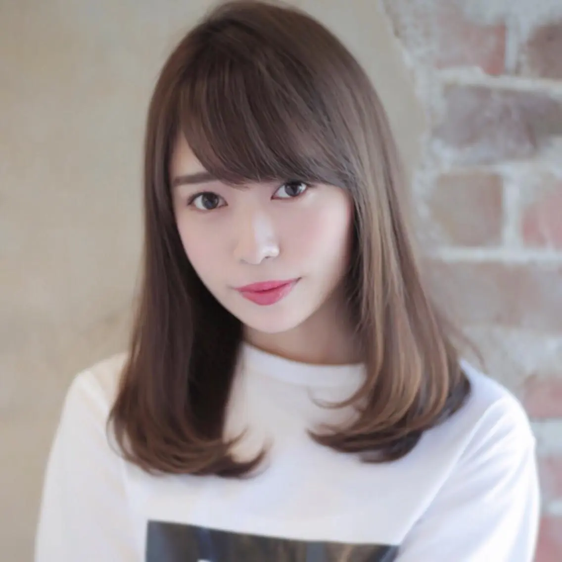 セミロング カラー パーマ Soleria 田中慎一のヘアスタイル