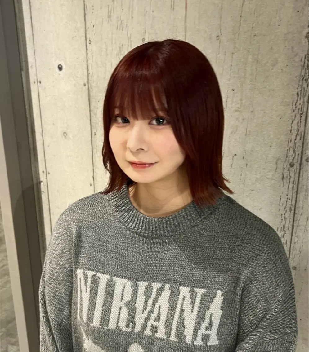 カラー ブラウンカラー オレンジ オレンジブラウン カット ヘアカラー トリートメント 柔め透明感血色カラー 暖色/レイヤー/ゆいのヘアスタイル