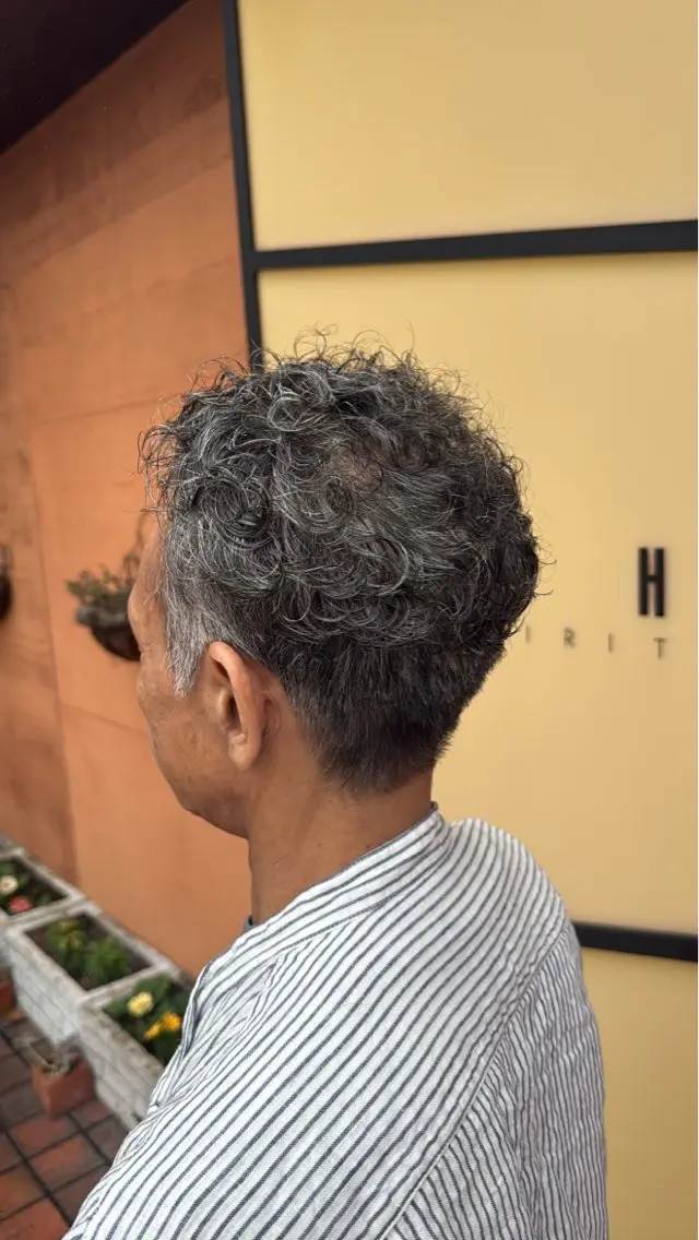 パーマ メンズ 梶田 侑吾のヘアスタイル