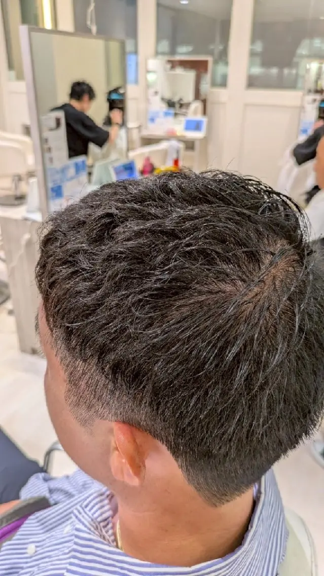 ショート メンズ パーマ メンズパーマ カット パーマ 田中 佑磨のヘアスタイル