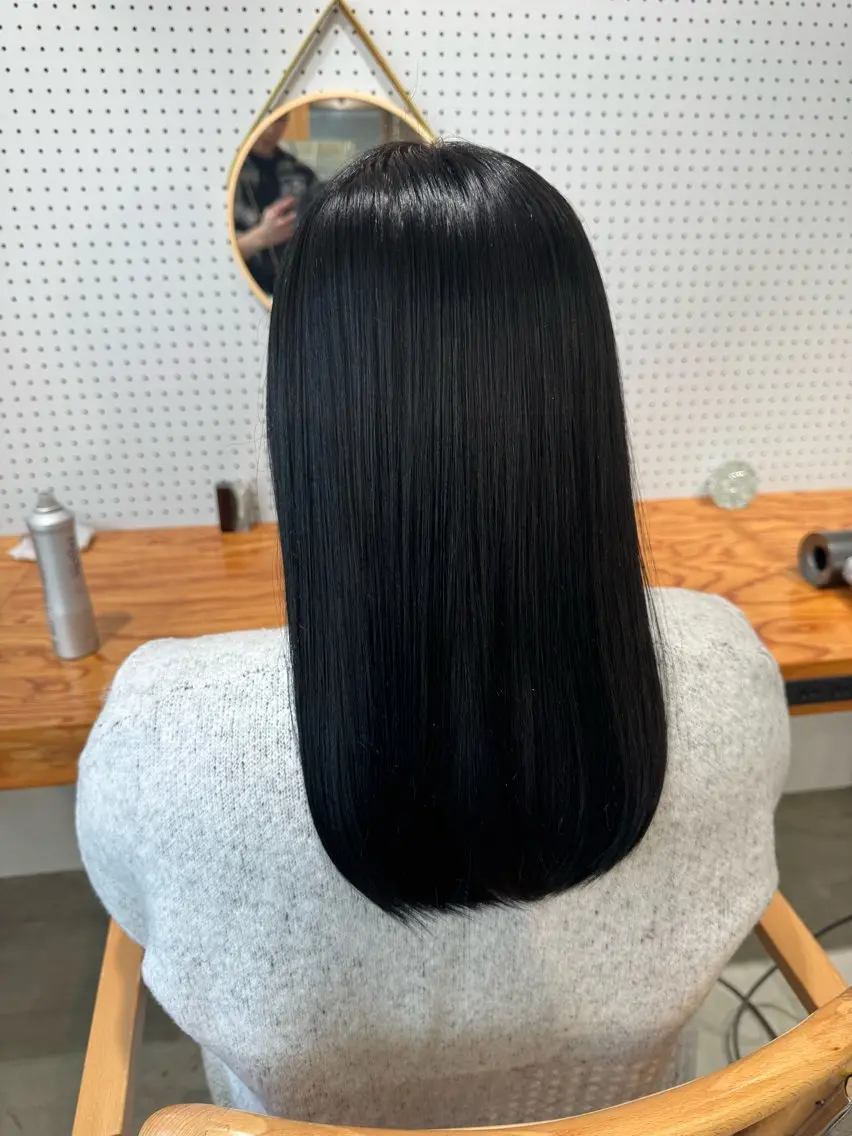 セミロング 縮毛矯正 ROSTAR セイゴのヘアスタイル