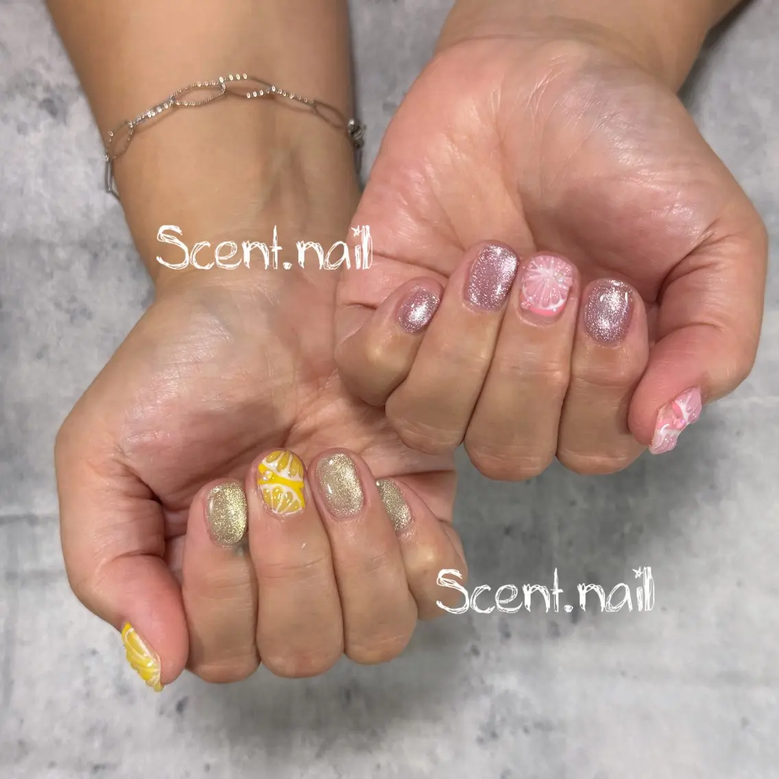 ネイル ピンク ハンドネイル Scent.nail セントネイルのネイルデザイン