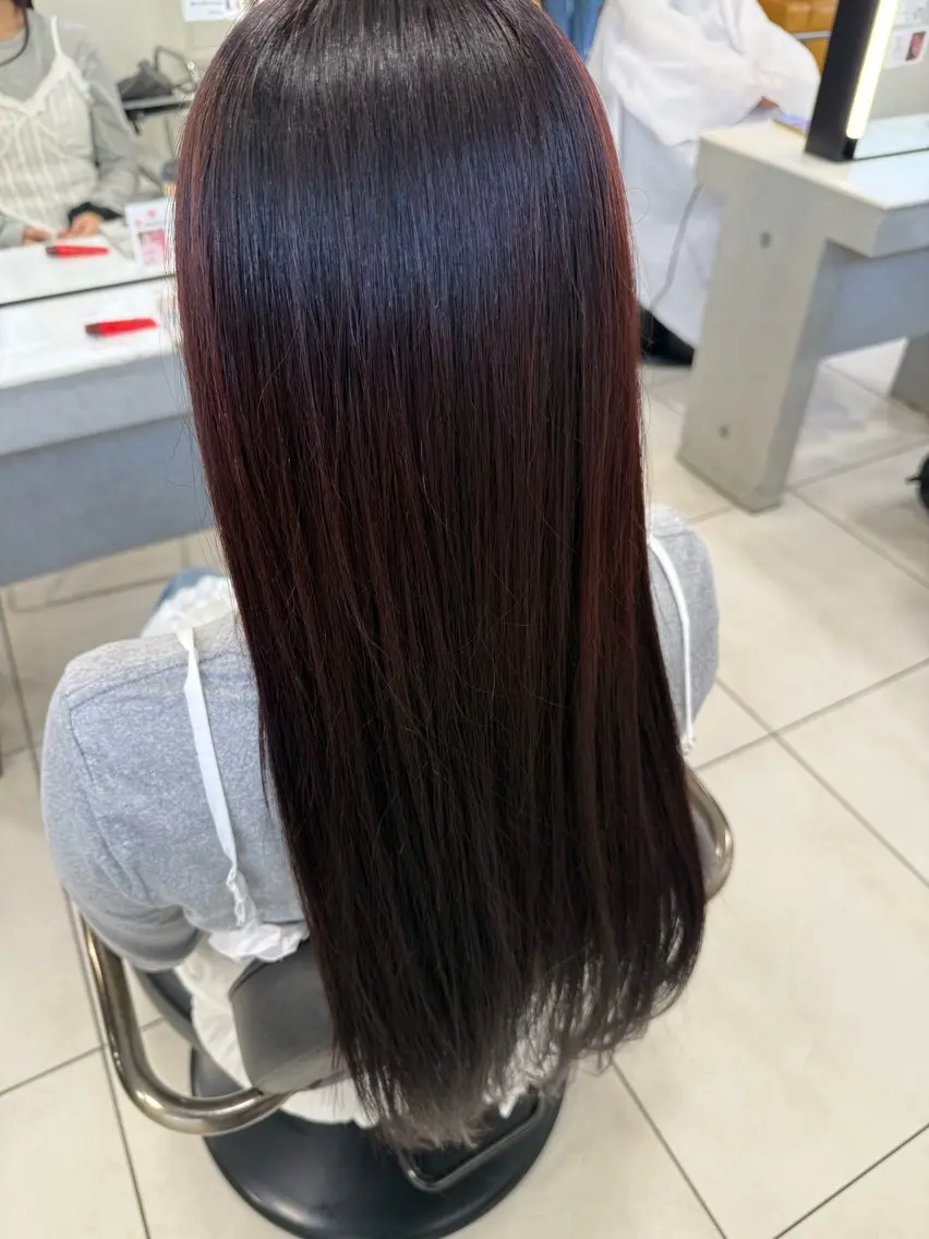 ロング カラー ブリーチ ブリーチなしカラー トリートメント カット ヘアカラー ツチダ ヒナのヘアスタイル