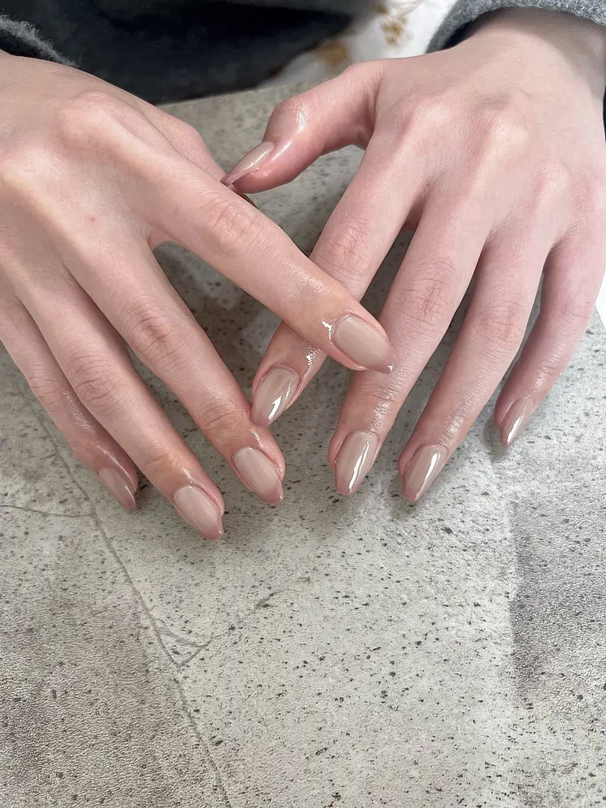 ネイル フレンチネイル ワンカラーネイル ハンドネイル Maison Calin manaのネイルデザイン